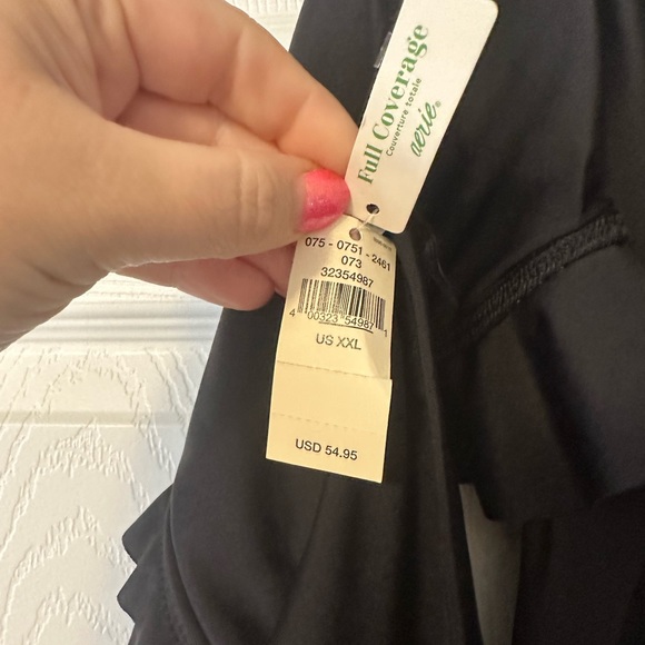 NWT Aerie Ruffle Plus One piece swimsuit black - Picture 4 of 6